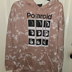 Polaroid Men's Moon Phrase Graphic Hoodie in Pink and Black